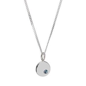 NWT Sterling Silver Dainty Birthstone Charm Necklace - 18"
